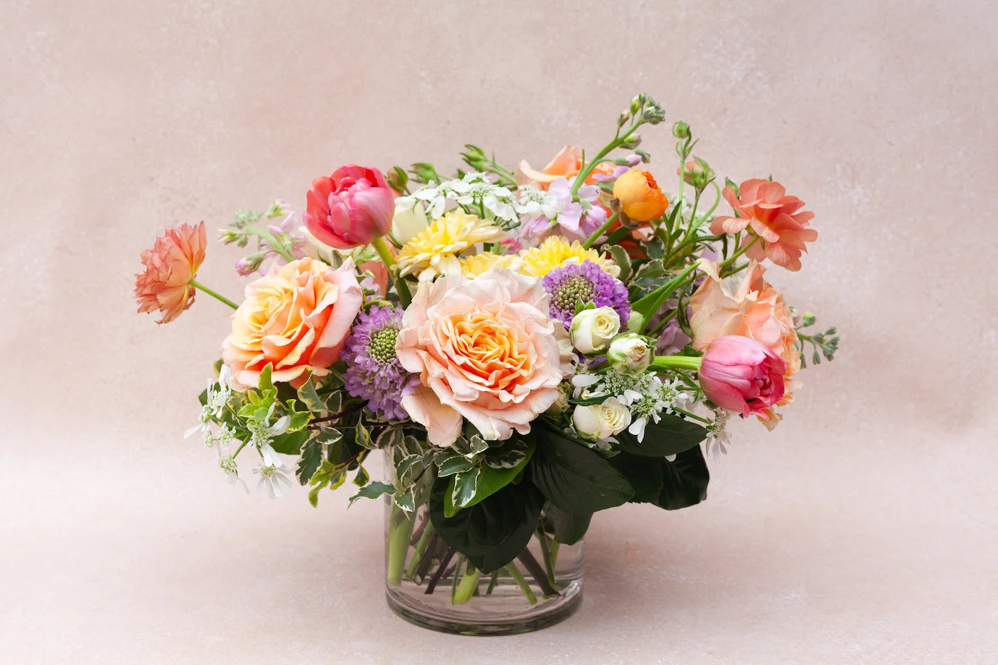 Classic garden-style flower arrangement