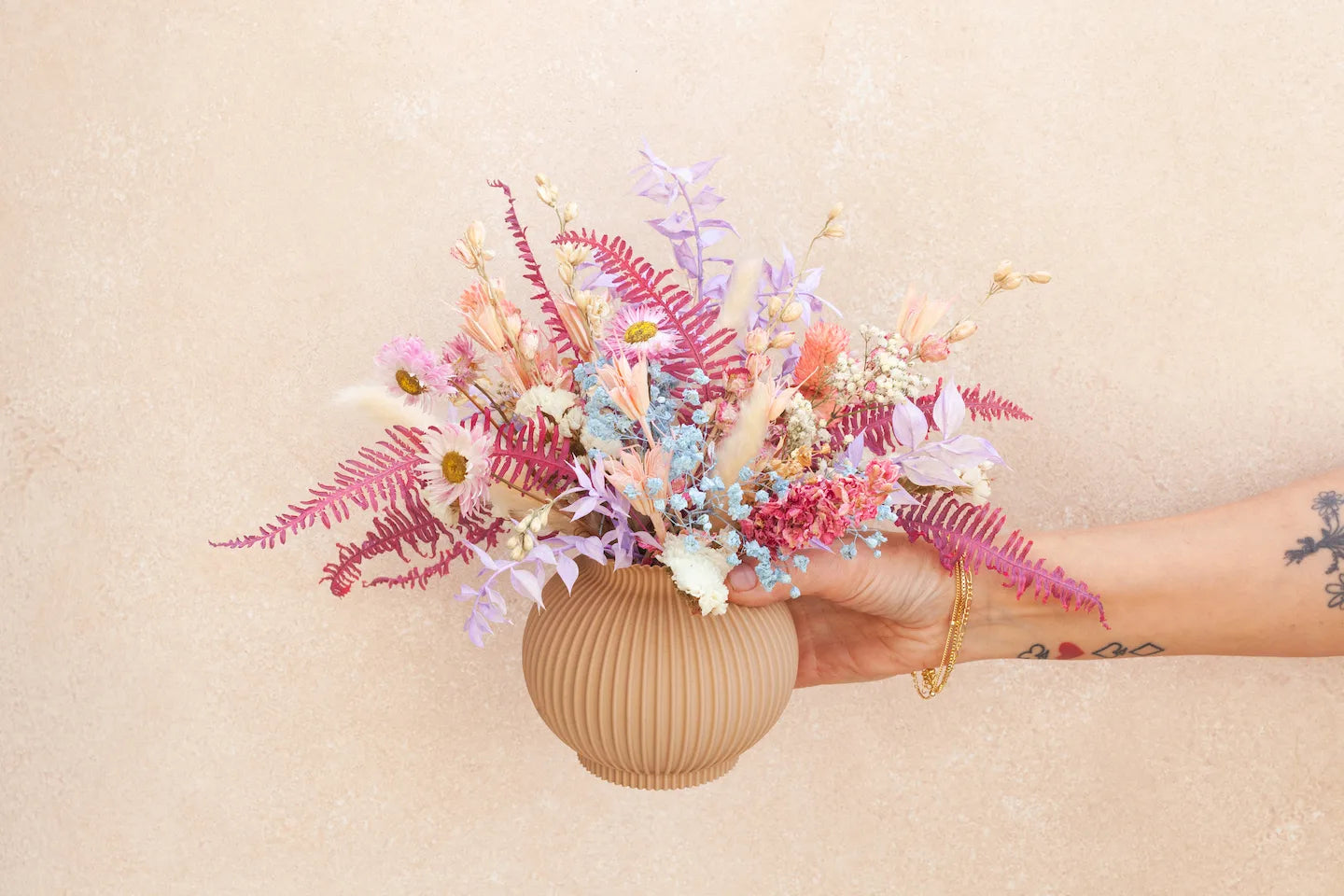 Colorful Mini Dried Floral Arrangement