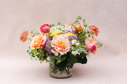 Classic garden-style flower arrangement