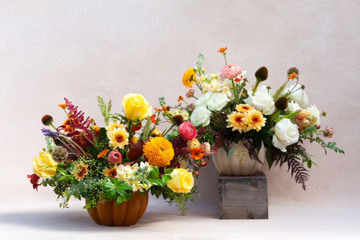 Fall Pumpkin Floral Arrangement
