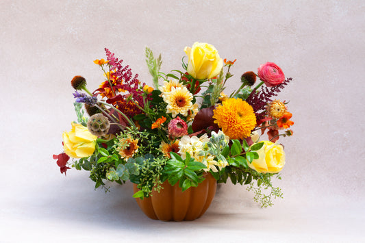 Fall Pumpkin Floral Arrangement
