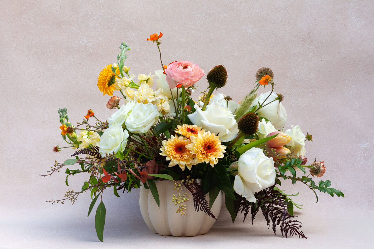 Fall Pumpkin Floral Arrangement