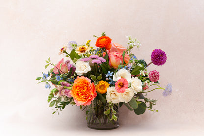 Classic garden-style flower arrangement