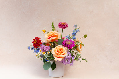 Dainty garden-style flower arrangement
