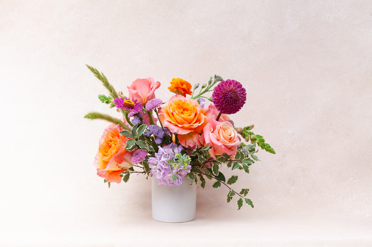 Dainty garden-style flower arrangement