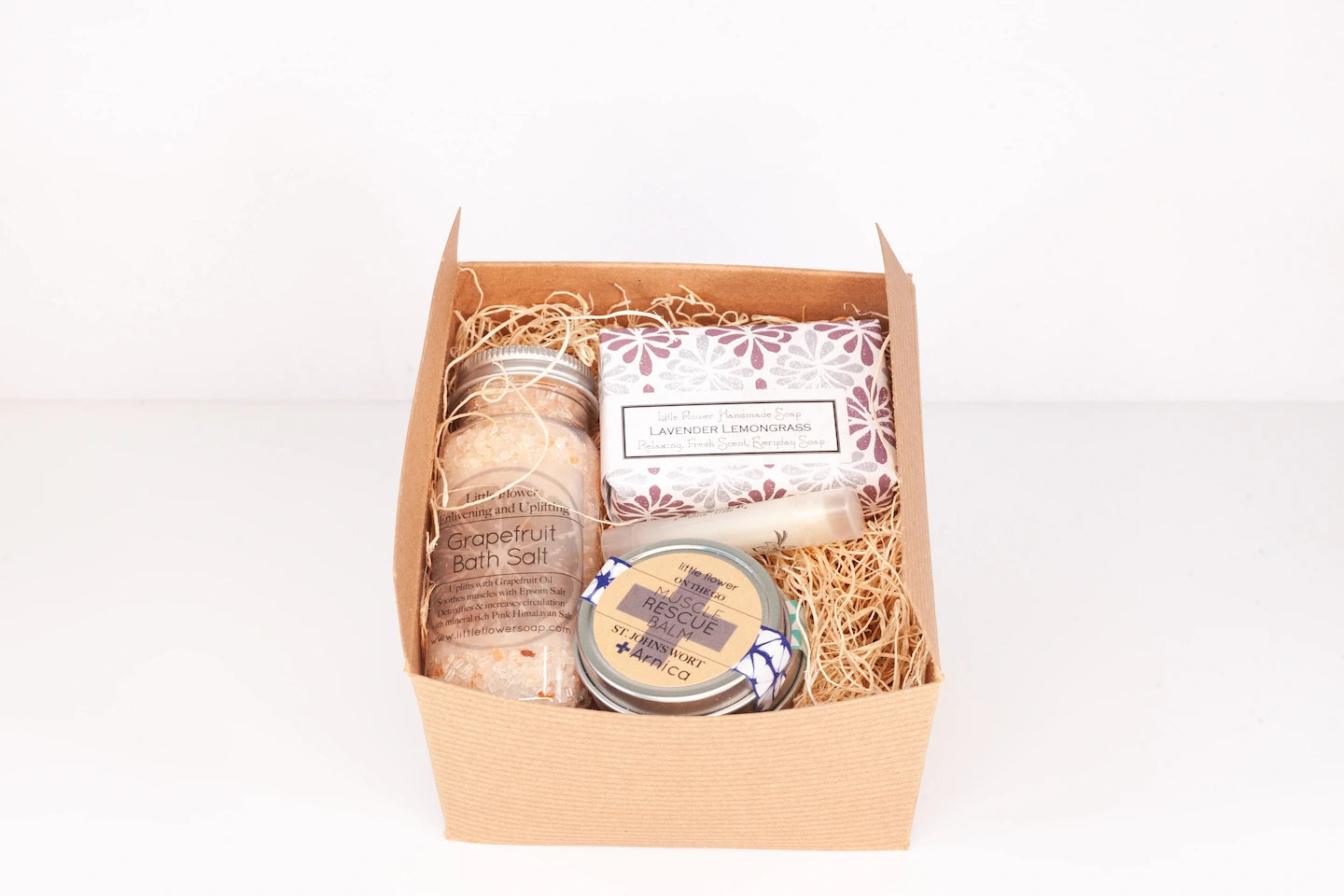 Little flower spa gift set, an available add-on for custom bouquet orders from Verbena Floral Design.