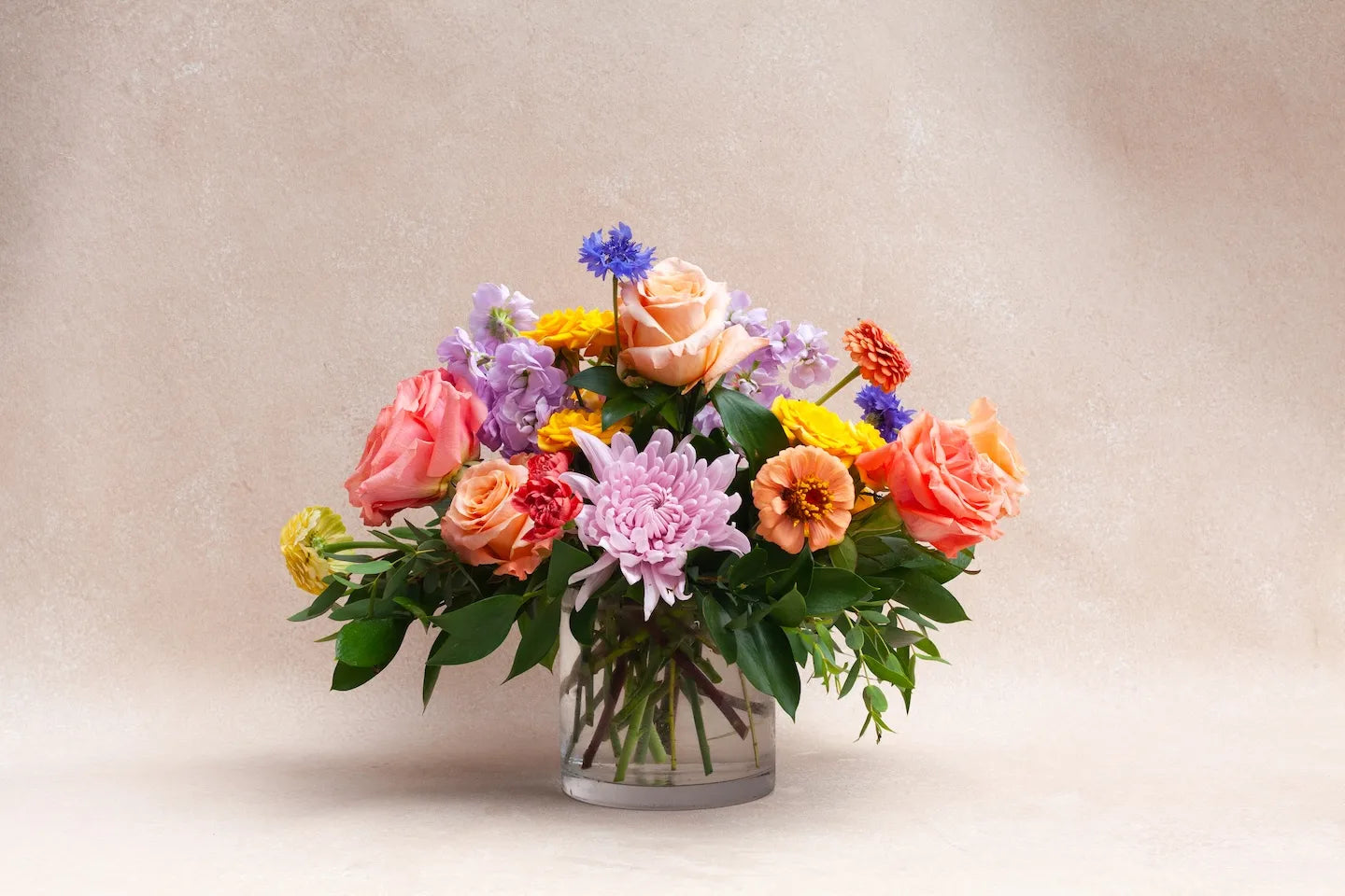 Classic garden-style flower arrangement