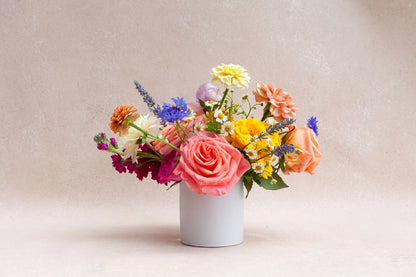 Dainty garden-style flower arrangement