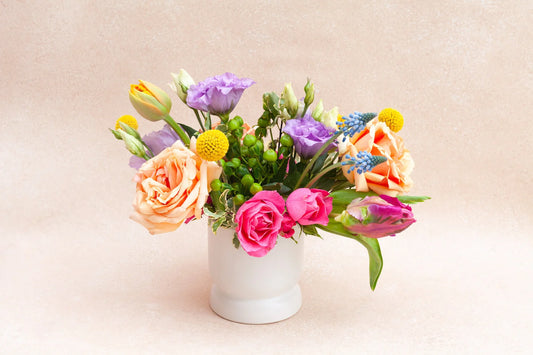 Dainty garden-style flower arrangement
