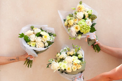 Wrapped flower bouquet